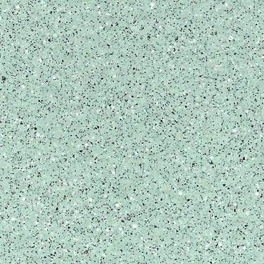 The name of this aquaBRIGHT color swatch is "Cabo Verde". It's a sample of a light-colored pool finish. The surface is composed of a dense mix of tiny, irregularly shaped white, black and green specks, giving it a speckled, granite-like appearance.